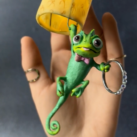 Online Fantasy Nail Art Masterclass - Pascal the Chameleon - Hazel Dixon